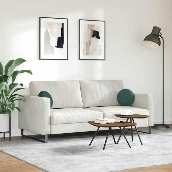 Sitzkissen 2 pcs Dunkelgrün Ø 40 x 13 cm Samt