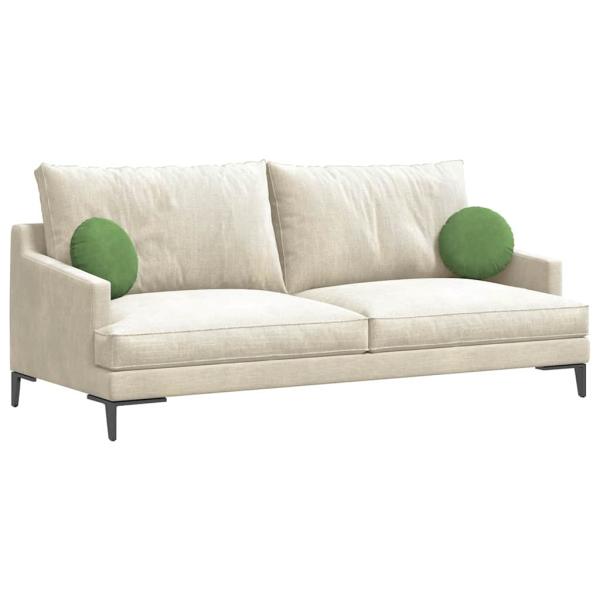 Sitzkissen 2 pcs Hellgrün Ø 40 x 13 cm Samt