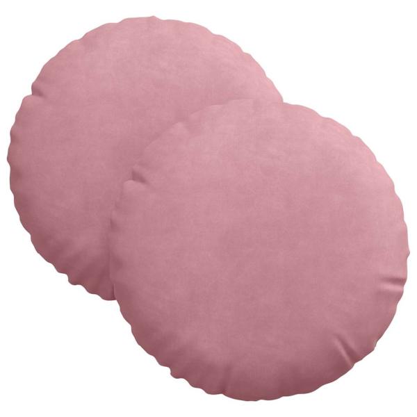 Sitzkissen 2 pcs Rosa Ø 40 x 13 cm Samt