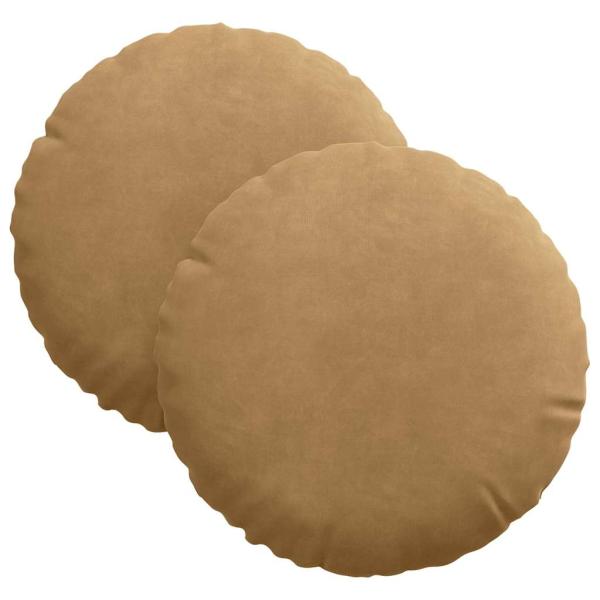 Sitzkissen 2 pcs Braun Ø 40 x 13 cm Samt