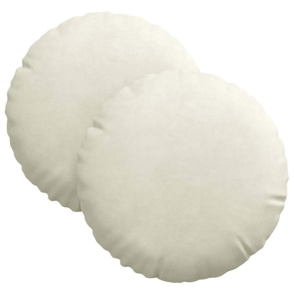 Sitzkissen 2 pcs Creme Ø 40 x 13 cm Samt