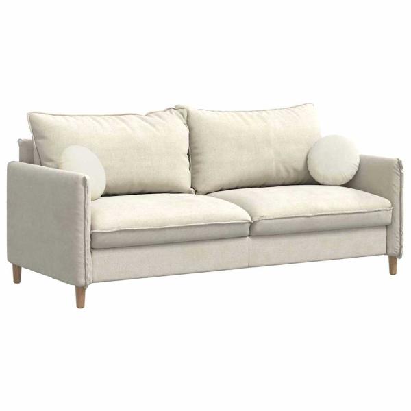 Sitzkissen 2 pcs Creme Ø 40 x 13 cm Samt