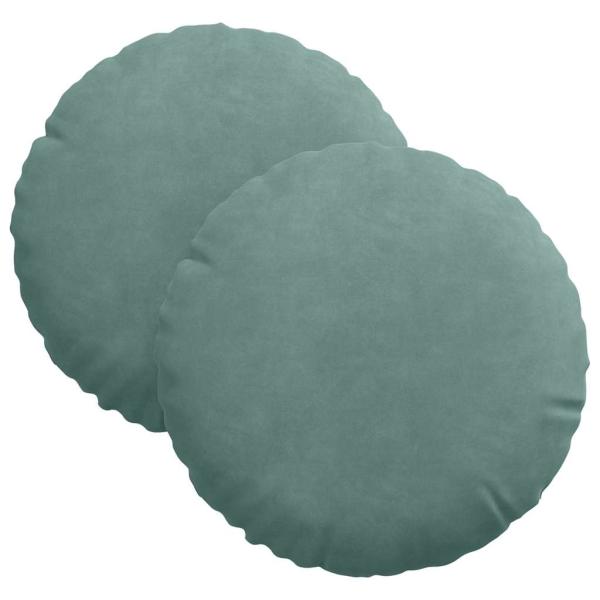 Sitzkissen 2 pcs Meergrün Ø 40 x 13 cm Samt
