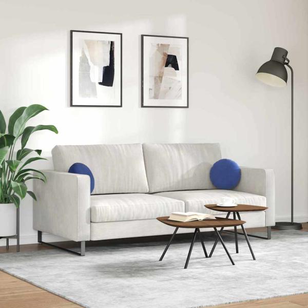 Sitzkissen 2 pcs Polizeiblau Ø 40 x 13 cm Samt