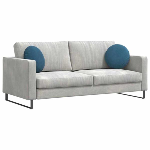 Sitzkissen 2 pcs Blau Ø 40 x 13 cm Samt