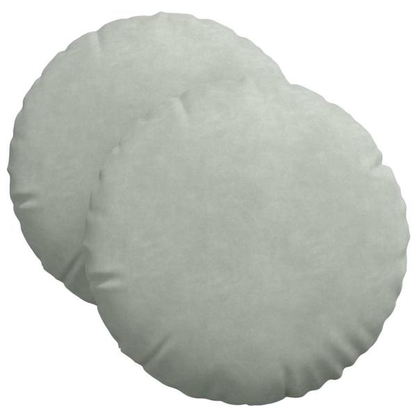 Sitzkissen 2 pcs Hellgrau Ø 40 x 13 cm Samt