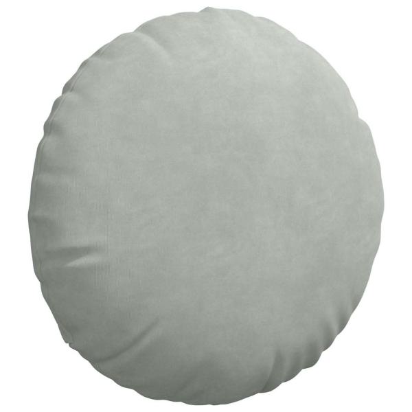 Sitzkissen 2 pcs Hellgrau Ø 40 x 13 cm Samt