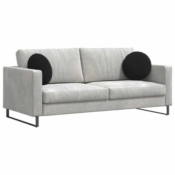 Sitzkissen 2 pcs Schwarz Ø 40 x 13 cm Samt