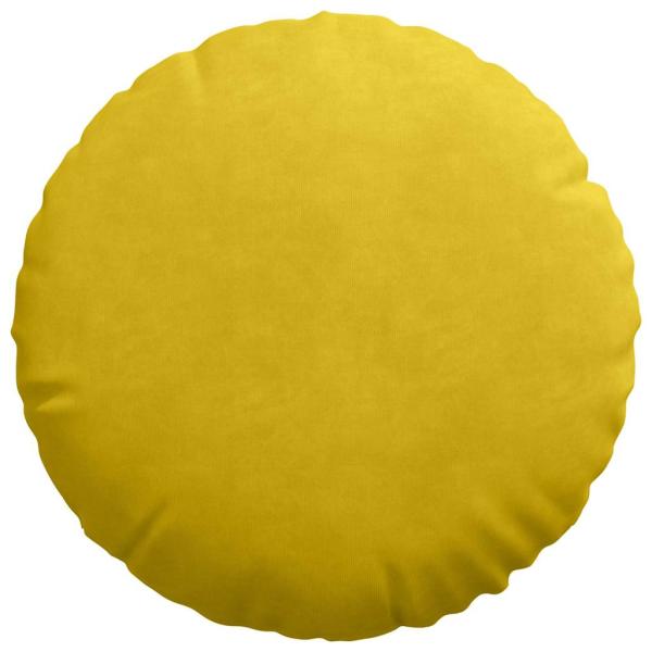 ARDEBO.de - Sitzkissen 2 pcs Gelb Ø 40 x 13 cm Samt