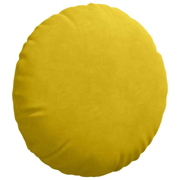 Sitzkissen 2 pcs Gelb Ø 40 x 13 cm Samt