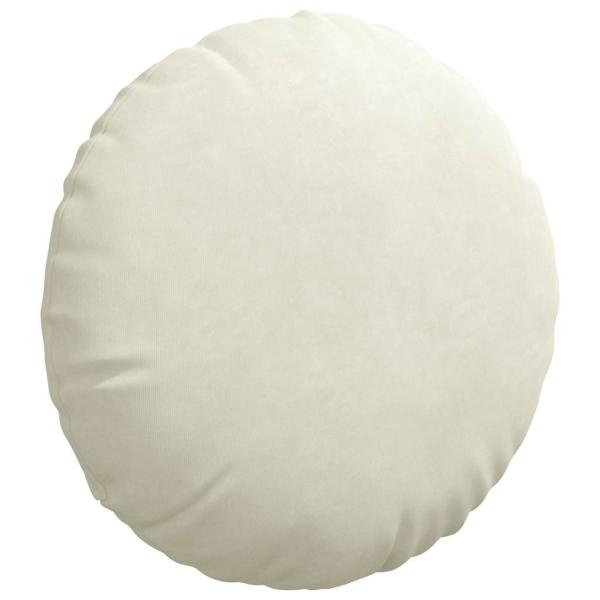 Sitzkissen 2 pcs Creme Ø 40 x 13 cm Samt