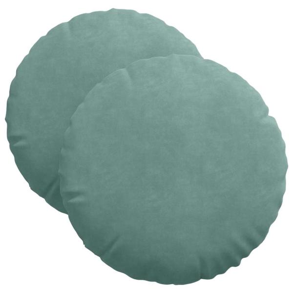 Sitzkissen 2 pcs Meergrün Ø 40 x 13 cm Samt