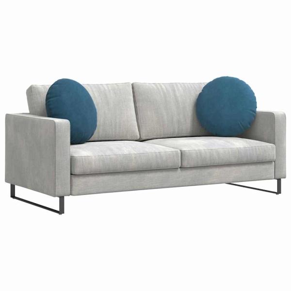 Sitzkissen 2 pcs Blau Ø 40 x 13 cm Samt
