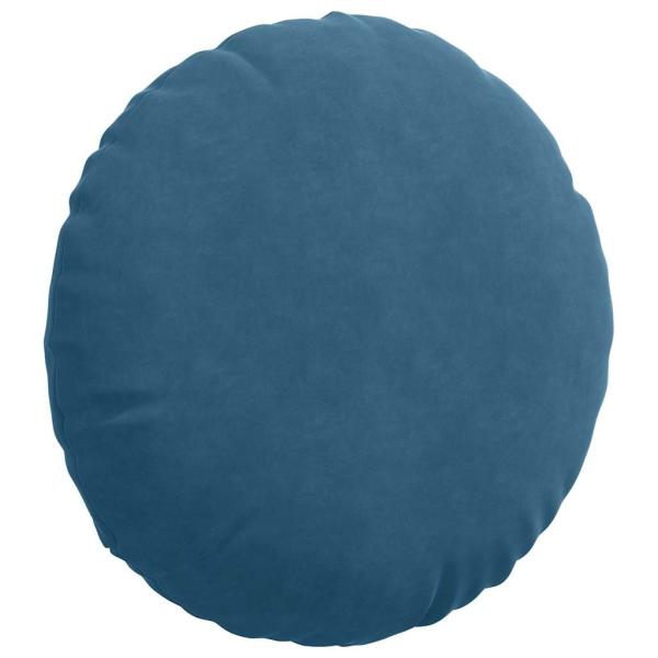 Sitzkissen 2 pcs Blau Ø 40 x 13 cm Samt