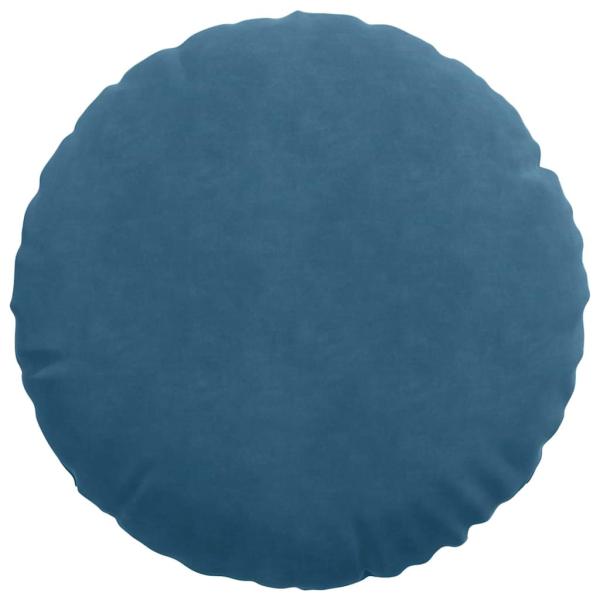 Sitzkissen 2 pcs Blau Ø 40 x 13 cm Samt