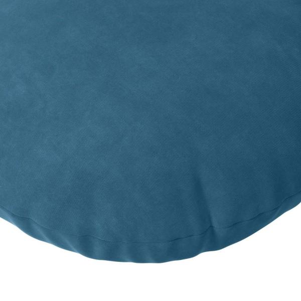 Sitzkissen 2 pcs Blau Ø 40 x 13 cm Samt