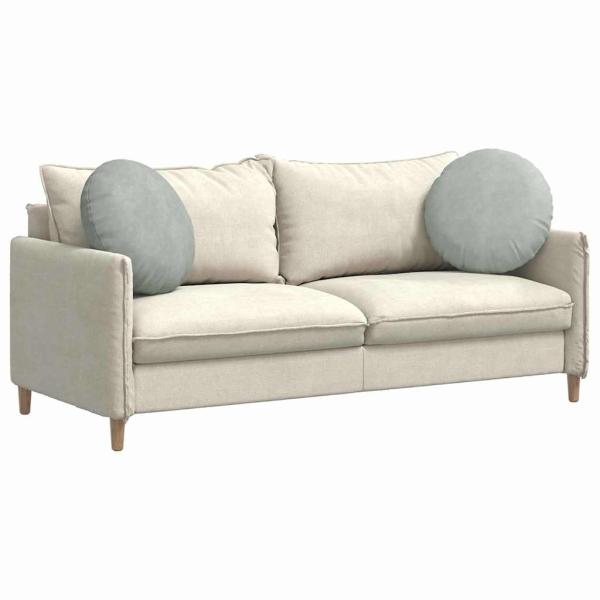 Sitzkissen 2 pcs Hellgrau Ø 40 x 13 cm Samt