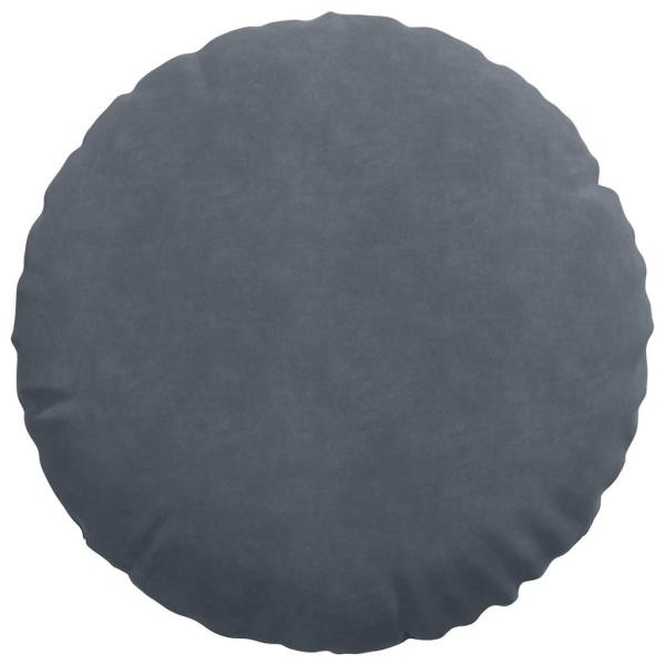 Sitzkissen 2 pcs Dunkelgrau Ø 40 x 13 cm Samt