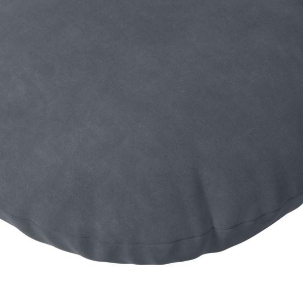 Sitzkissen 2 pcs Dunkelgrau Ø 40 x 13 cm Samt