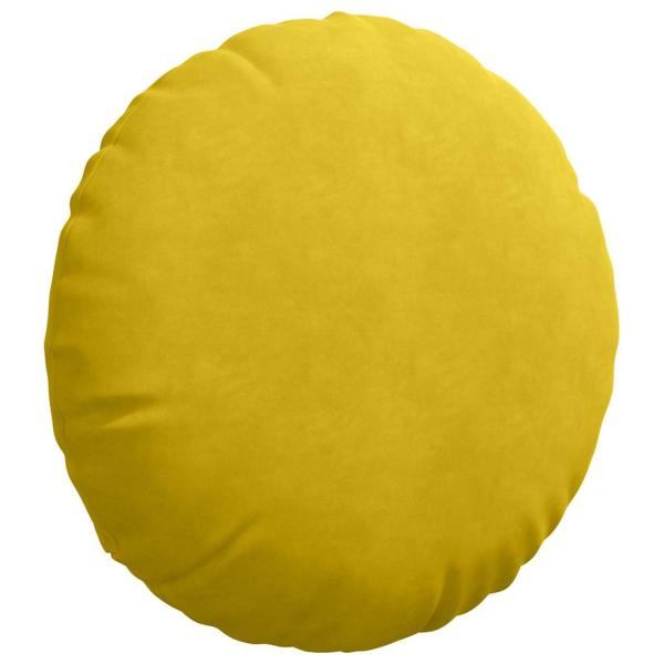 Sitzkissen 2 pcs Gelb Ø 40 x 13 cm Samt