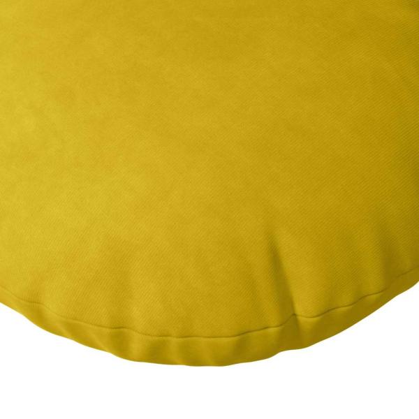 Sitzkissen 2 pcs Gelb Ø 40 x 13 cm Samt