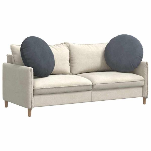 Sitzkissen 2 pcs Dunkelgrau Ø 40 x 13 cm Samt