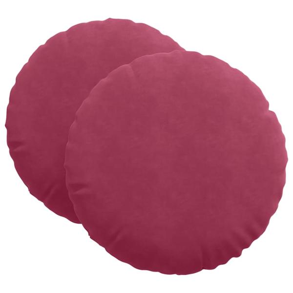 Sitzkissen 2 pcs Weinrot Ø 40 x 13 cm Samt