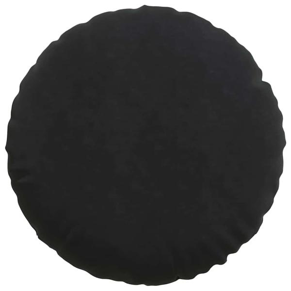 Sitzkissen 2 pcs Schwarz Ø 40 x 13 cm Samt