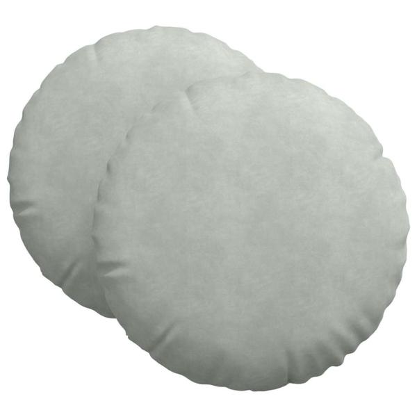 Sitzkissen 2 pcs Hellgrau Ø 40 x 13 cm Samt