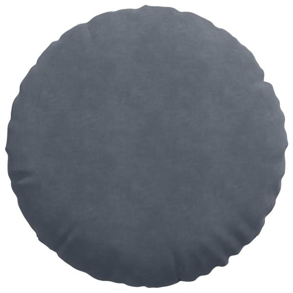 Sitzkissen 2 pcs Dunkelgrau Ø 40 x 13 cm Samt