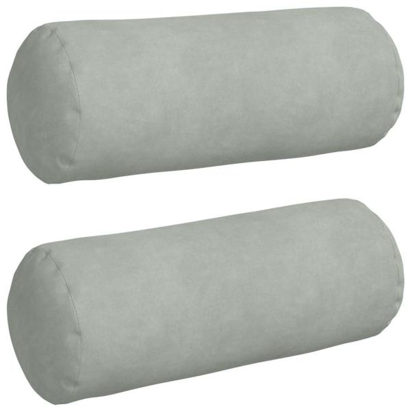 Bolsterkissen 2 pcs Hellgrau Ø 15 x 40 cm Cordstoff