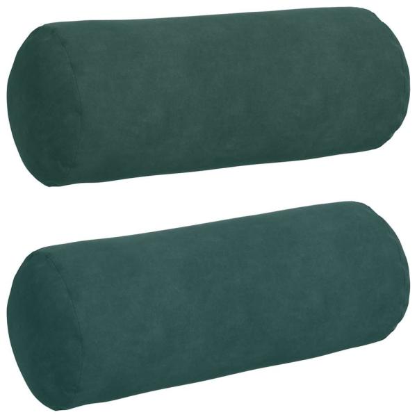 Bolsterkissen 2 pcs Dunkelgrün Ø 15 x 40 cm Cordstoff