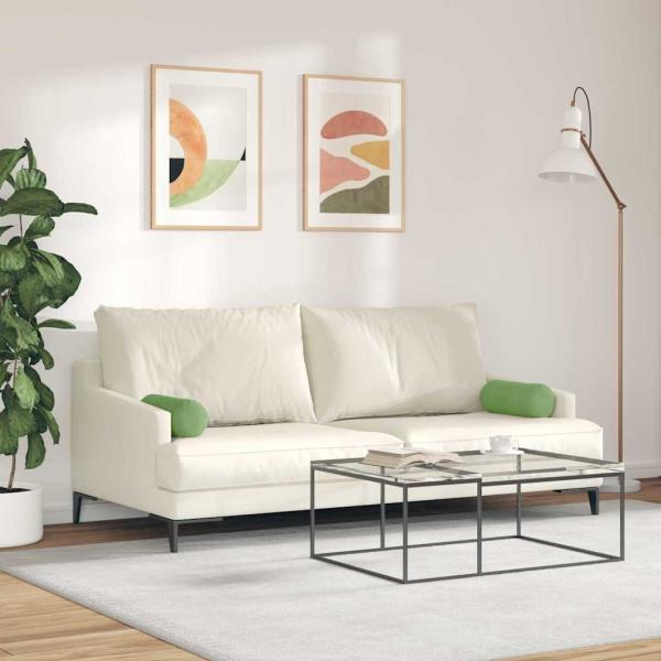 Bolsterkissen 2 pcs Hellgrün Ø 15 x 40 cm Cordstoff