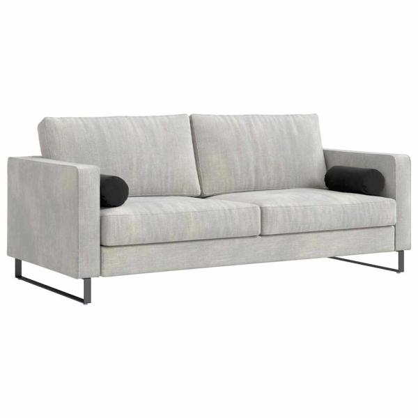 Bolsterkissen 2 pcs Schwarz Ø 15 x 40 cm Cordstoff