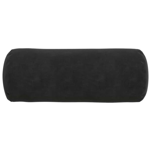 Bolsterkissen 2 pcs Schwarz Ø 15 x 40 cm Cordstoff