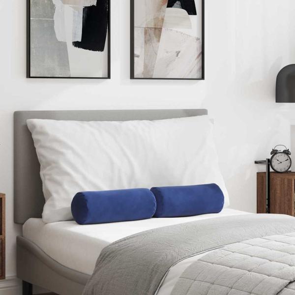 ARDEBO.de - Bolsterkissen 2 pcs Polizeiblau Ø 15 x 40 cm Cordstoff