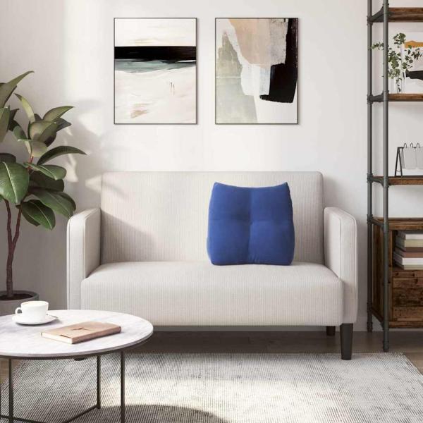 Rücken Kissen Polizeiblau 45 x 24 x 50 cm Samt