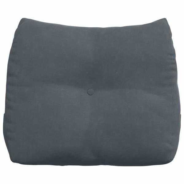 Rücken Kissen Dunkelgrau 60 x 24 x 50 cm Samt