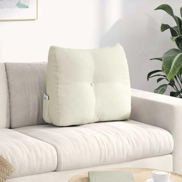 ARDEBO.de - Rücken Kissen Creme 60 x 24 x 50 cm Samt