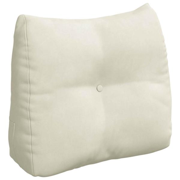 Rücken Kissen Creme 60 x 24 x 50 cm Samt