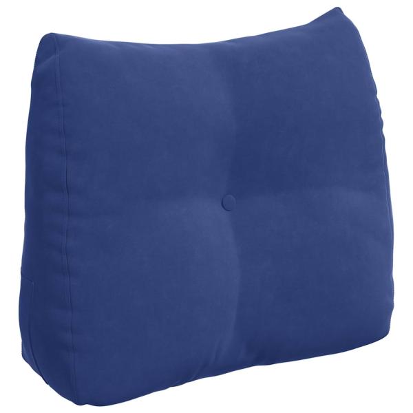 Rücken Kissen Polizeiblau 60 x 24 x 50 cm Samt