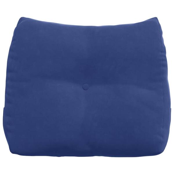 Rücken Kissen Polizeiblau 60 x 24 x 50 cm Samt