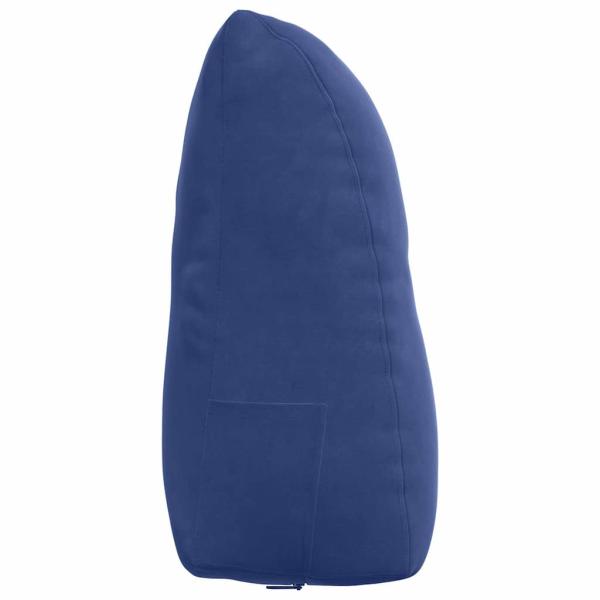 Rücken Kissen Polizeiblau 60 x 24 x 50 cm Samt