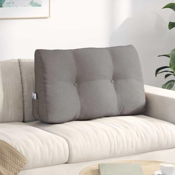 ARDEBO.de - Rücken Kissen Taupe 80 x 24 x 50 cm Stoff
