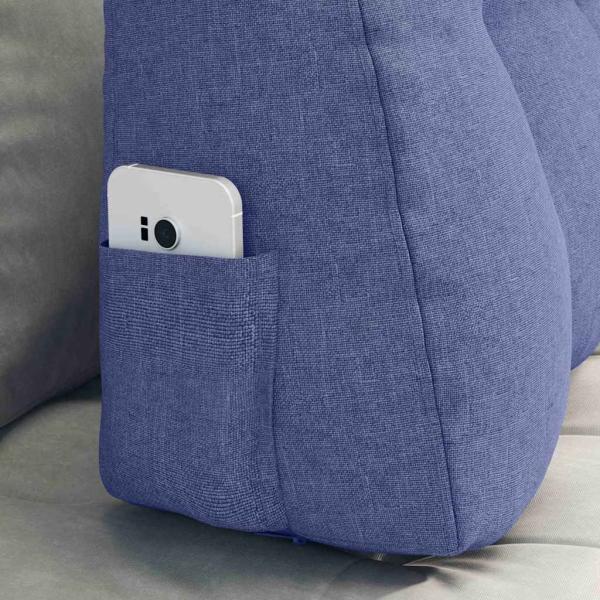 Rücken Kissen Jeans blau 80 x 24 x 50 cm Stoff