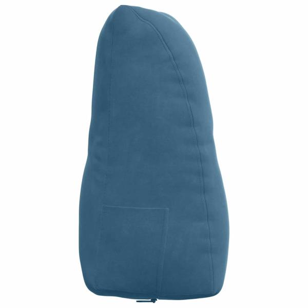 Rücken Kissen Blau 80 x 24 x 50 cm Samt