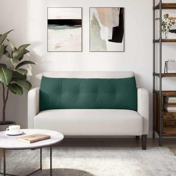 Rücken Kissen Dunkelgrün 140 x 24 x 50 cm Samt