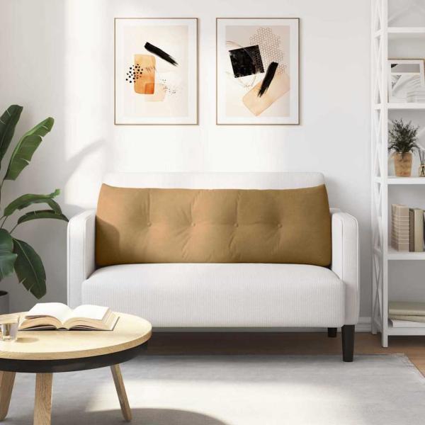 Rücken Kissen Braun 140 x 24 x 50 cm Samt
