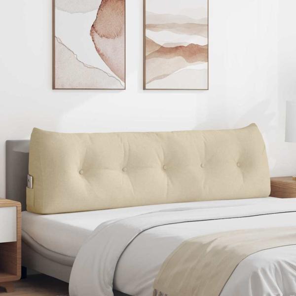 ARDEBO.de - Rücken Kissen Creme 160 x 24 x 50 cm Stoff