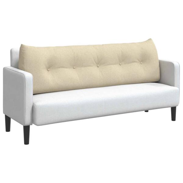Rücken Kissen Creme 160 x 24 x 50 cm Stoff